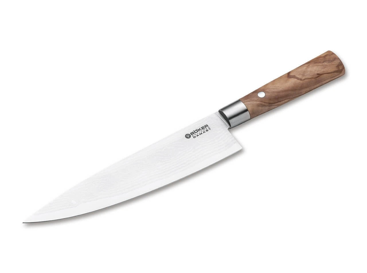 Damast Olive Chefmesser Groß 3 Damast Olive Chefmesser Groß