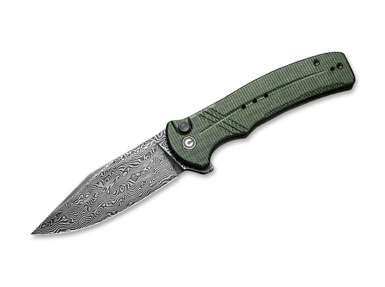 Cogent Damast Micarta Green 3 Cogent Damast Micarta Green