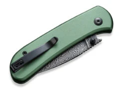 Qubit Aluminum Green Damascus -Outdoormesser civivi qubit aluminum green damascus 01we947 5 1280x1280