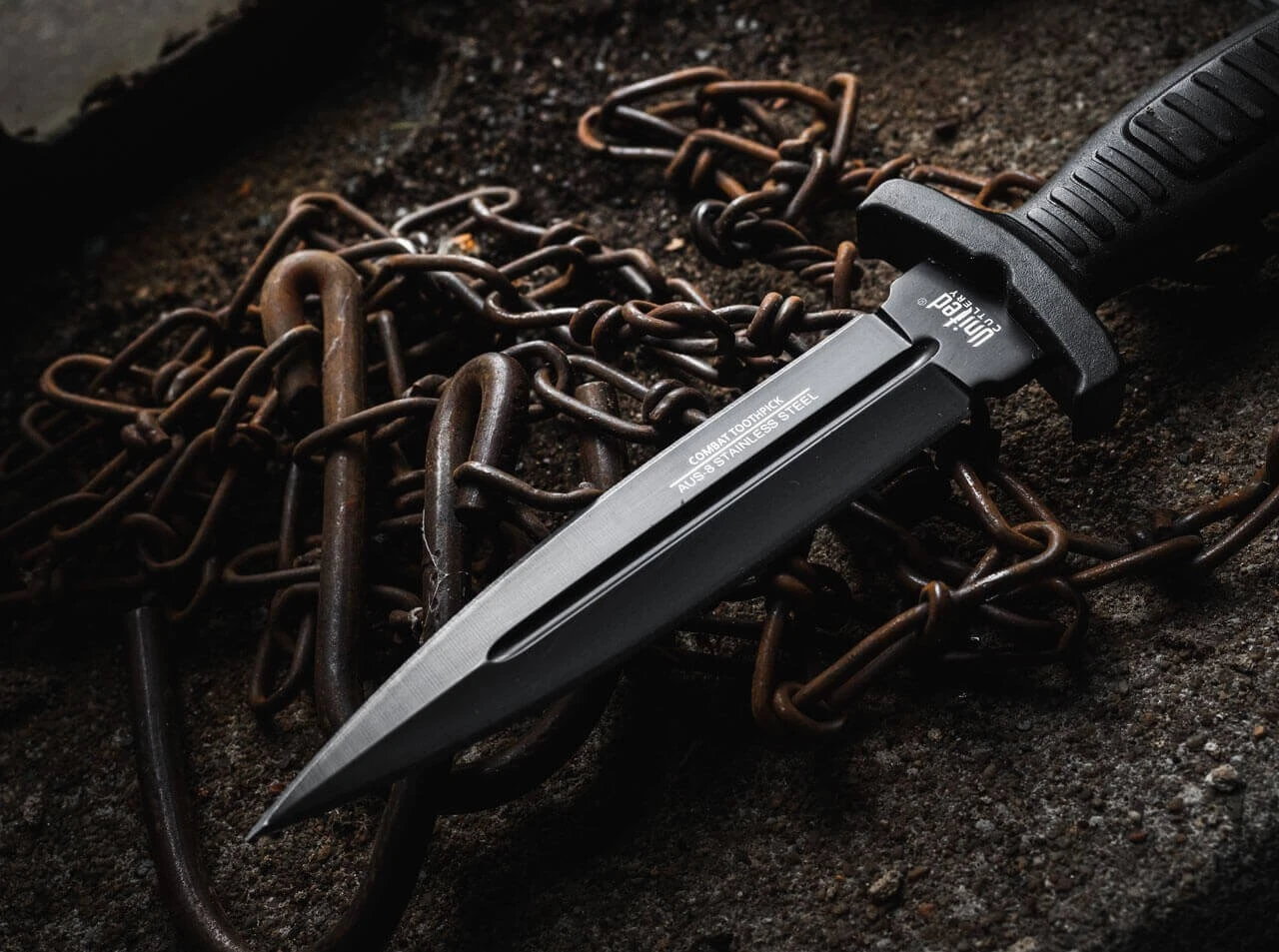 United Cutlery Combat Commander Boot Knife Black 4 United Cutlery Combat Commander Boot Knife Black – Bild 2